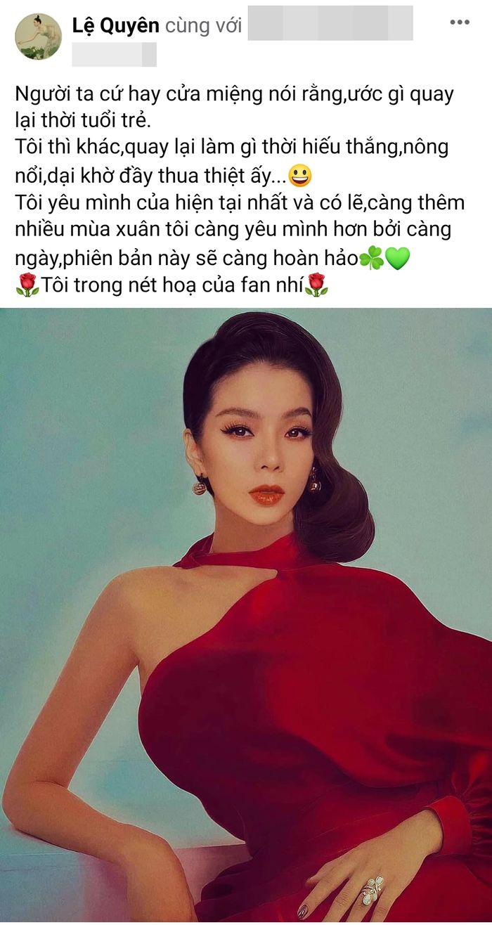 Lệ Quyên có chia sẻ đầu tiên trên MXH sau tin đồn chồng cũ có tình mới