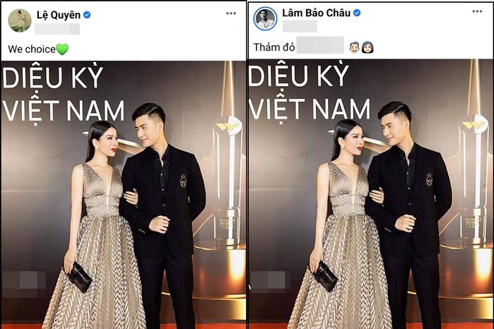 Lệ Quyên và Lâm Bảo Châu công khai tình tứ trên thảm đỏ