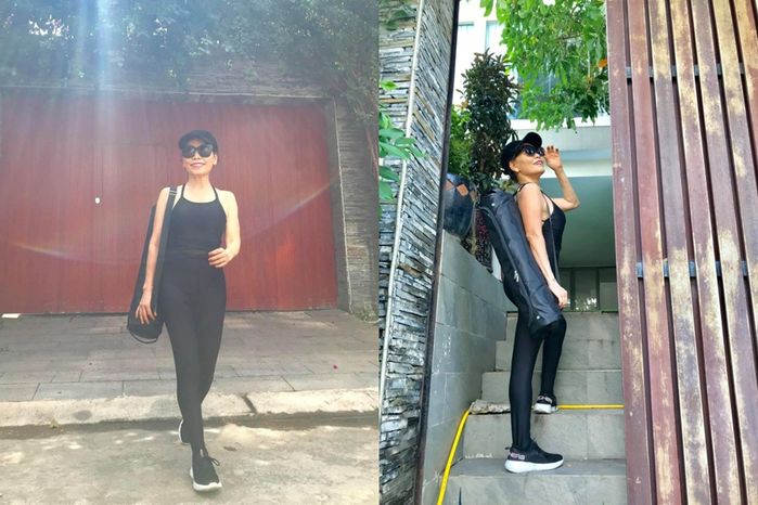 Mẹ Hồ Ngọc Hà không ngại mặc trang phục khoe eo thon