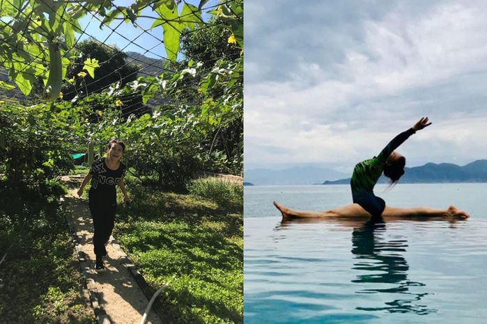 Mẹ Hồ Ngọc Hà không ngại mặc trang phục khoe eo thon