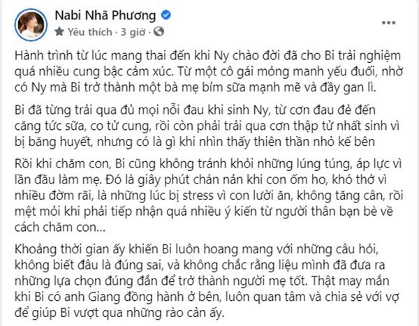 Nhã Phương chia sẻ bị băng huyết khi sinh