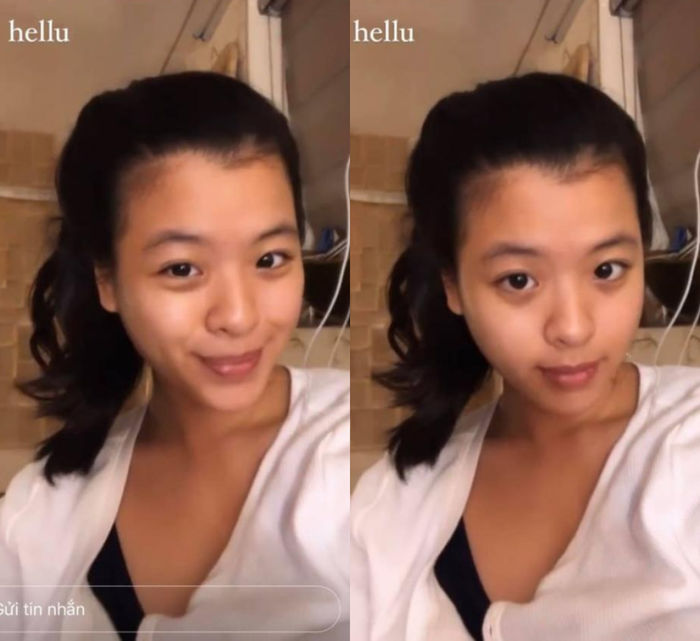 Hồng Khanh - con gái NSƯT Chiều Xuân lộ mặt mộc