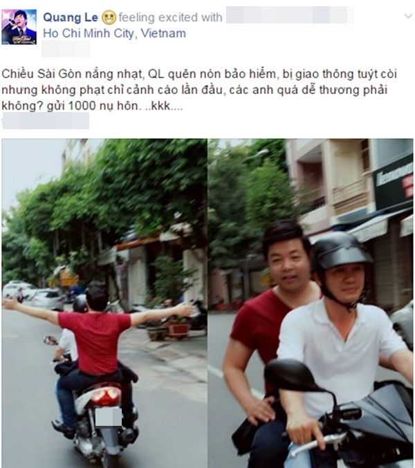 Những lần sao Việt bị bắt gặp không đội mũ bảo hiểm