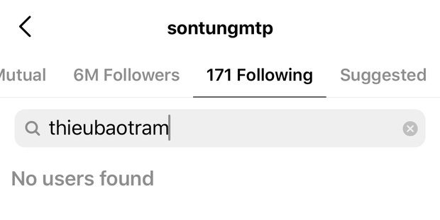 Sơn Tùng unfollow Thiều Bảo Trâm và theo dõi Hải Tú