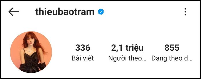 Instagram của Thiều Bảo Trâm đạt 2 triệu lượt follow