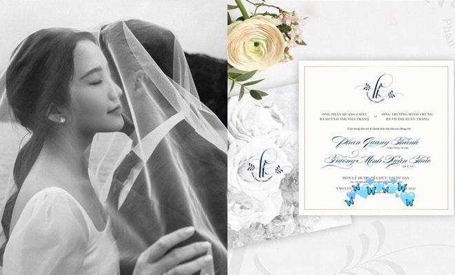 Thiệp cưới của Phan Thành và Primmy Trương đẹp long lanh