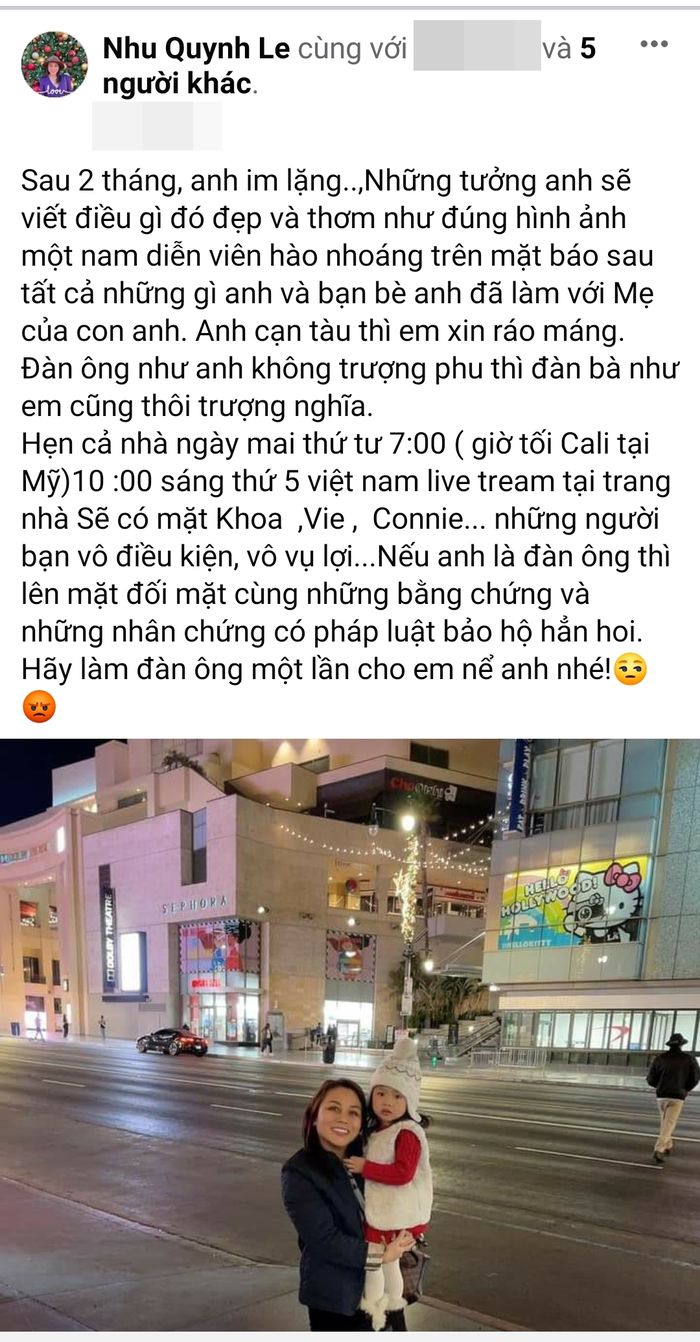 Vợ cũ đáp trả tâm thư của diễn viên Hoàng Anh