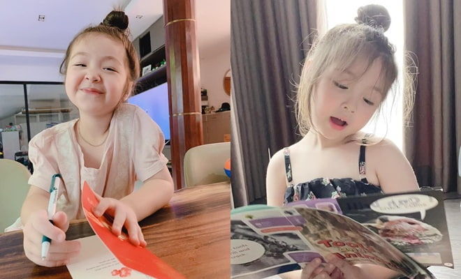 Con gái Elly Trần gây sốt với bộ ảnh diện áo dài Tết đi lễ chùa