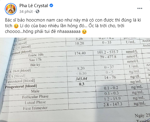 Pha Lê từng hỏng thai 3 lần do hormone nam cao