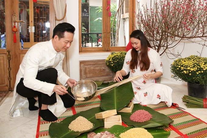 Dàn sao Việt gói bánh chưng đón Tết Nguyên Đán 2021