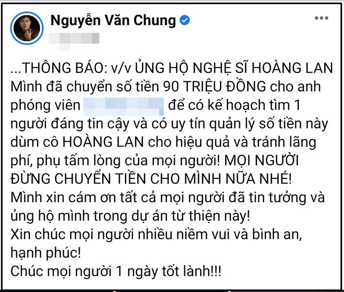 Diễn viên Hoàng Lan bị hoại tử cột sống, mù một bên mắt