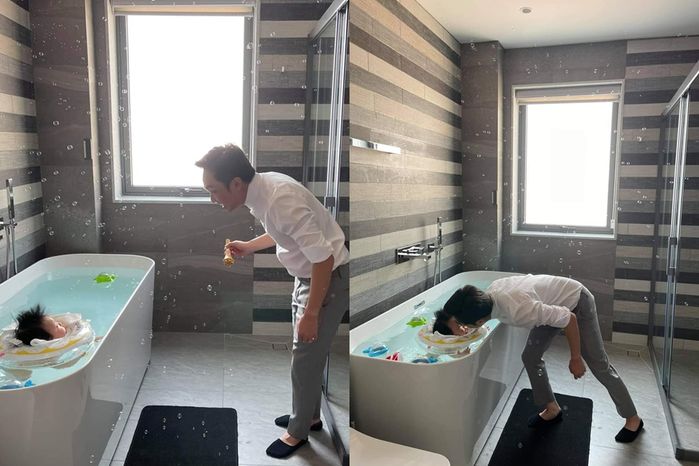 Khoảnh khắc chơi cùng con gái của Cường Đô la
