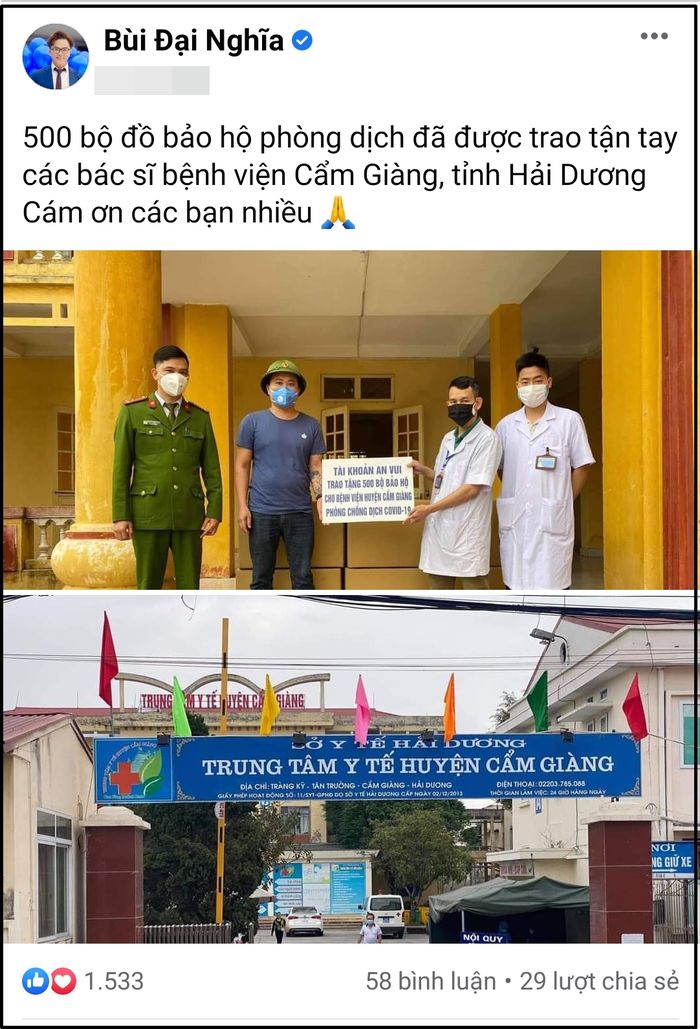 Đại Nghĩa góp 44 triệu giải cứu 25 tấn nông sản ở Hải Dương