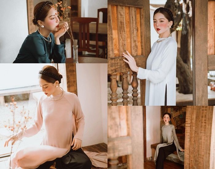Trang Lou cùng dàn gái xinh rủ nhau “bật mood” dịu dàng với áo dài