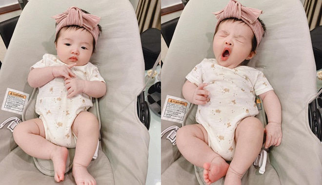 Con gái Đông Nhi mới tí tuổi đã biết làm đỏm chụp ảnh