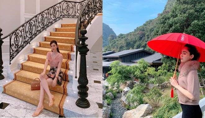 Cuộc sống như bà hoàng của cặp chị em Á hậu lấy chồng đại gia