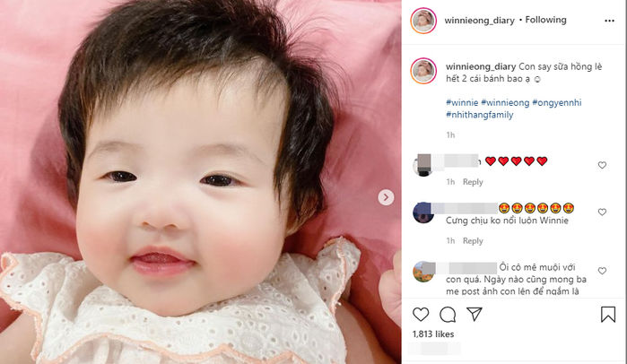 Đông Nhi khoe ảnh con gái say sữa siêu đáng yêu