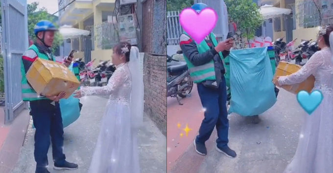 Khách mua có tâm: Cô dâu đang làm lễ hỏi vẫn bỏ chú rể ra nhận hàng