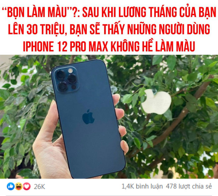 Lương tháng 30 triệu bạn sẽ thấy người dùng Iphone 12 không làm màu