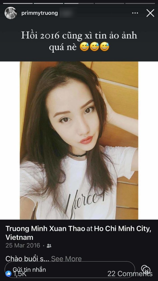 Primmy Trương lộ ảnh quá khứ khác xa hiện tại