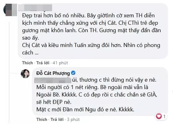 Cát Phượng đáp khéo khi netizen bình phẩm kém duyên về chồng cũ