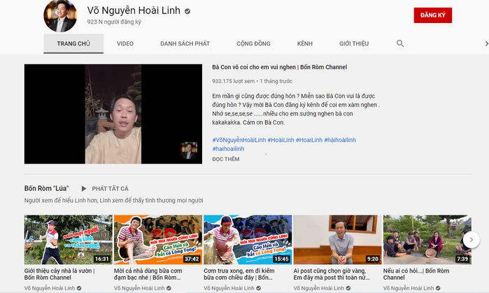 Nghệ sĩ Hoài Linh kể chuyện làm Youtuber
