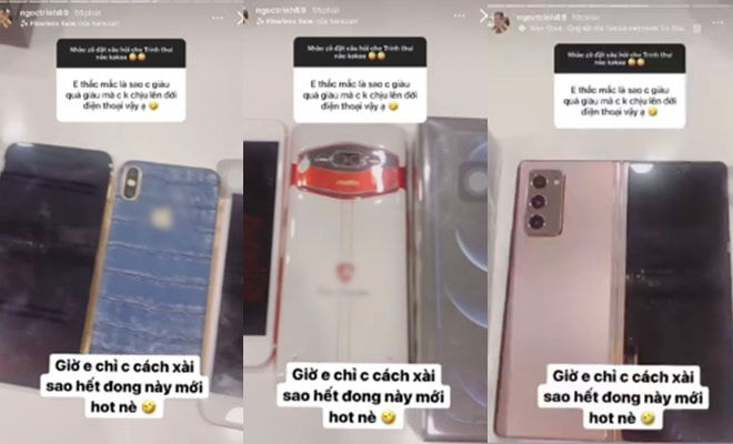 Ngọc Trinh giải đáp lý do không đổi điện thoại bể nát dù giàu nứt vách