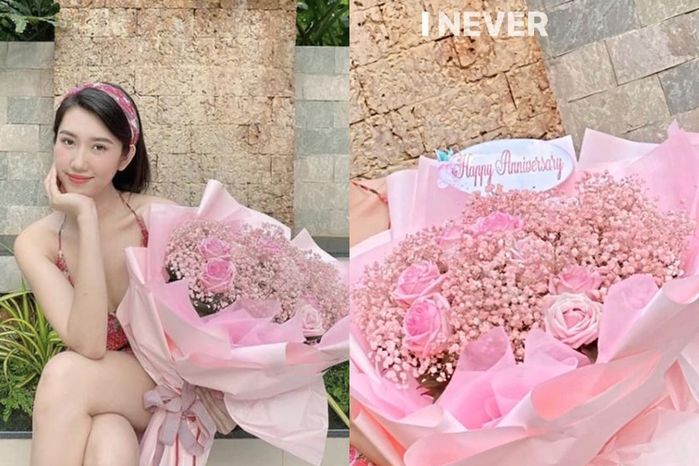 Thúy Ngân nhận hoa vào những dịp lễ nhưng vẫn phủ nhận có người yêu