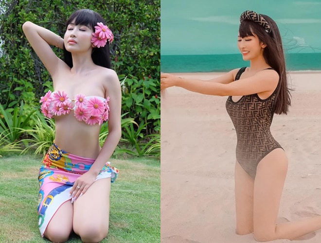 Vợ 2 Minh Nhựa bị soi bụng ngấn mỡ khác xa body chữ S thường khoe