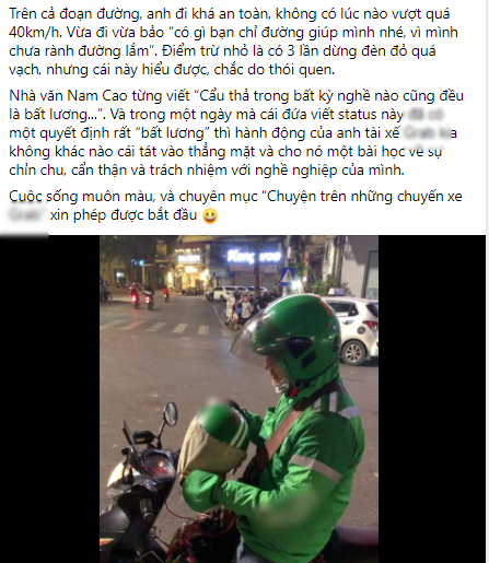Anh tài xế xe công nghệ có tâm: Cẩn thận bọc nón bảo hiểm cho khách