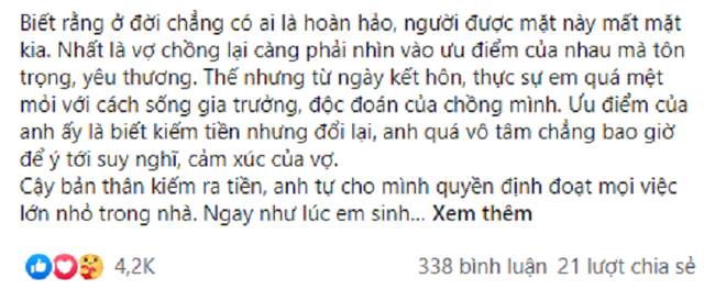Bị dọa gửi lại “nơi sản xuất”, vợ đáp trả khiến chồng im như thóc