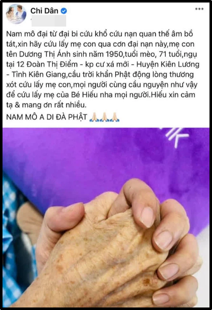 Chi Dân dăng đàn cầu nguyện cho mẹ