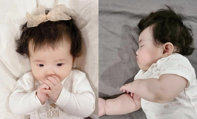 Đông Nhi khoe ảnh con gái đang say giấc, hé lộ ưu điểm nhan sắc