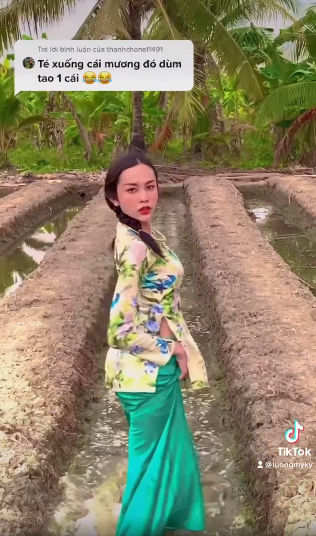 Lương Mỹ Kỳ catwalk thần sầu... dưới mương