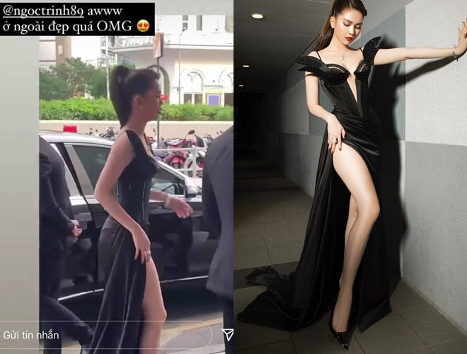 Mê diện đầm xẻ cao, Ngọc Trinh hết lần này đến lần khác lo che chắn