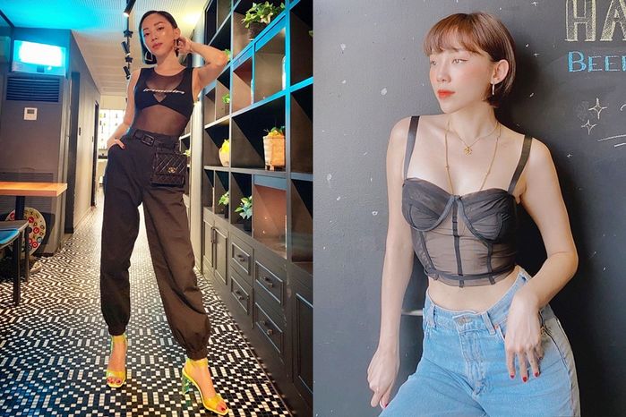 Mỹ nhân diện mốt lộ nội y