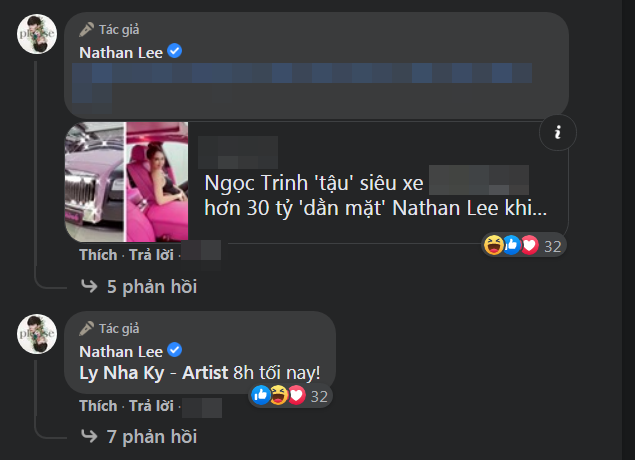 Nathan Lee tiếp tục thách thức Ngọc Trinh