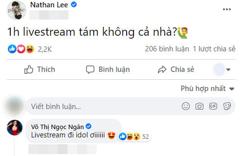 Ngân 98 gọi Nathan Lee là idol khi bóc phốt Ngọc Trinh sống ảo