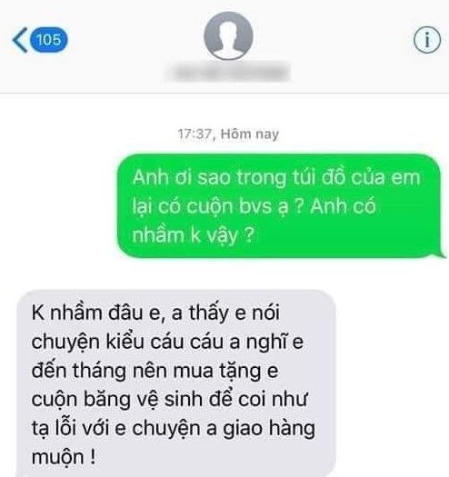 Shipper tâm lý mua cả BVS tặng khách hàng nữ chỉ vì nghe giọng hay cáu