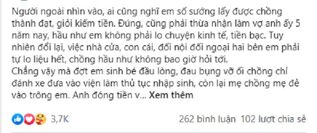 Xuất viện sau sinh, vợ được chồng mua hoa tới tặng vẫn quyết ly hôn