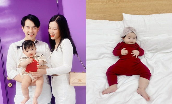 Ái nữ nhà Đông Nhi phấn khích khi được ba mẹ tập đứng và bước đi