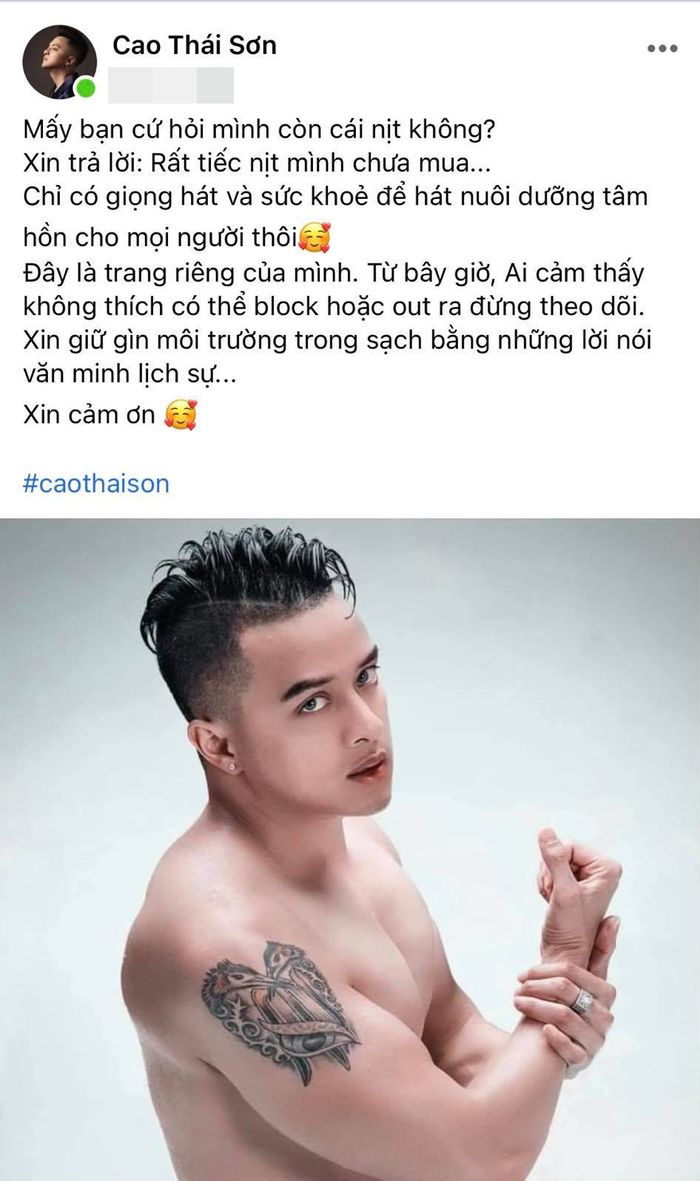 Bị chặn đường ca hát, Cao Thái Sơn: Không thích cứ block hoặc out ra