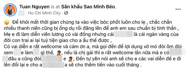 Bị đàn em tố gạ tình đổi lấy vai diễn, Minh Béo phản ứng thế nào?
