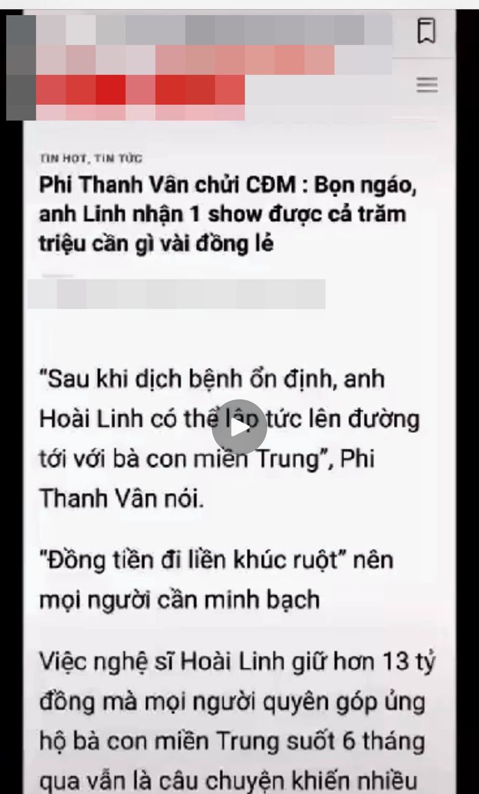 Bị đơm đặt chuyện xúc phạm CĐM, Phi Thanh Vân tuyên bố sẽ khởi kiện
