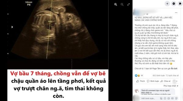 Chồng mê game để vợ bầu 7 tháng bê chậu quần áo: ngã cầu thang hư thai