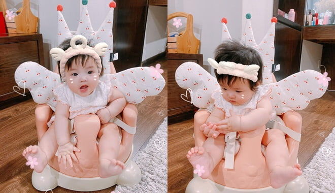 Con gái Đông Nhi ghi điểm với rổ tạo hình siêu cưng