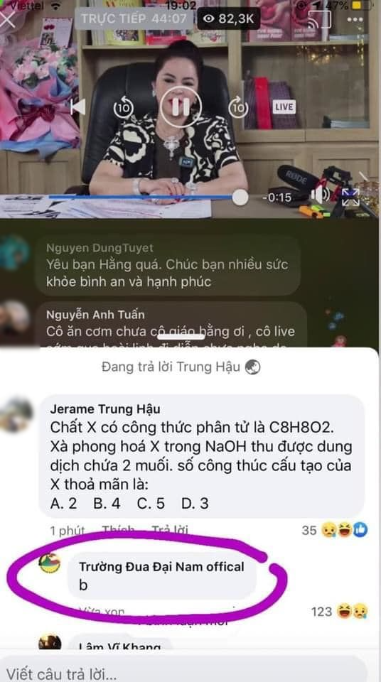 Dân hóa xem livestream đố cả bài hóa khó mà ekip bà Hằng vẫn giải ra