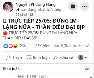 Đang livestream chửi xối xả, bà Phương Hằng: Em đẹp không quý vị ơi