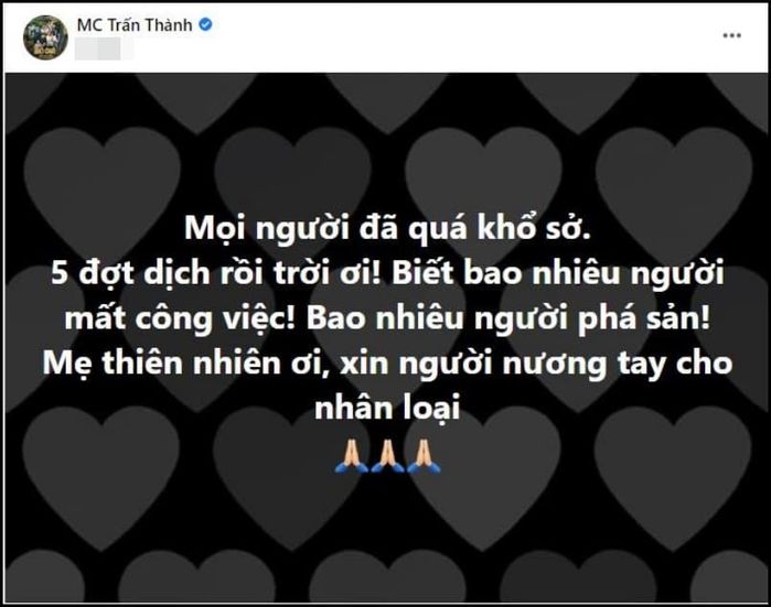 Hết dìm phim Việt, Trấn Thành bị bắt bẻ vì bài đăng đổ lỗi trên MXH