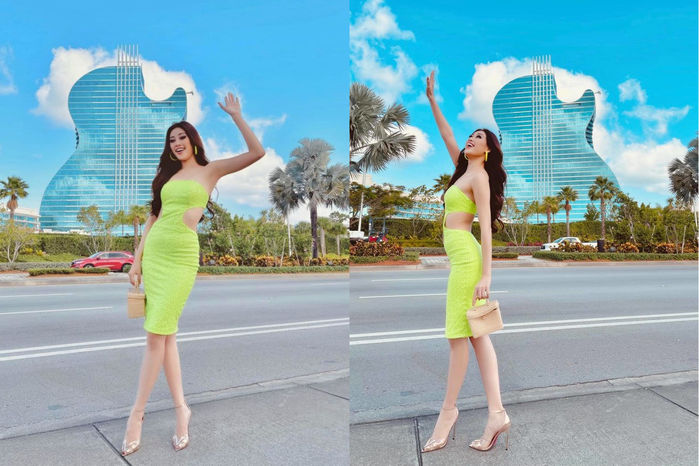 Hoa hậu Khánh Vân đi dạo trên đường phố Mỹ: Xinh đẹp như tia nắng